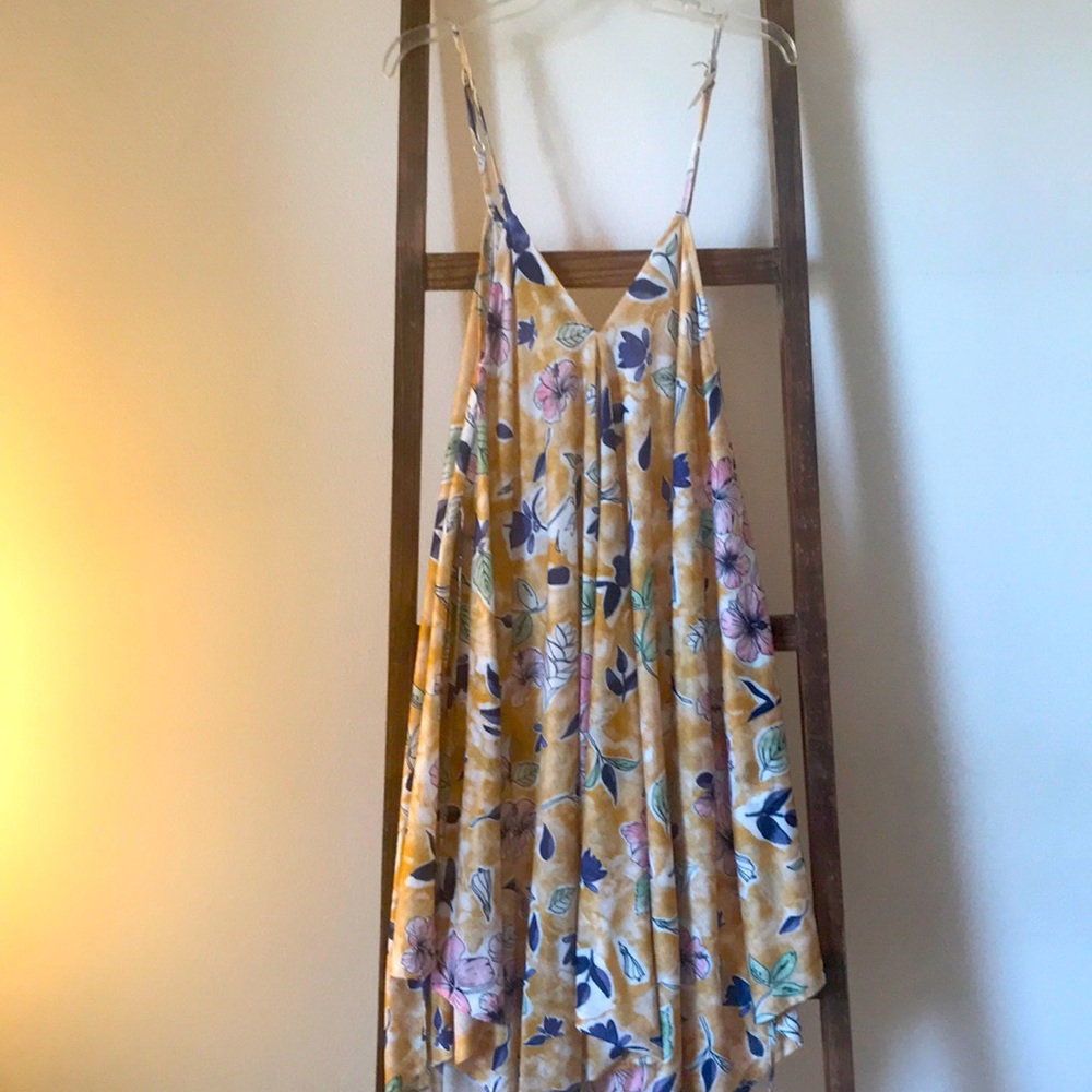 Gold Print Summer Dress